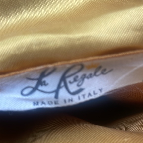 1950s La Regale floral tapestry purse with gold metallic Made in Italy - Picture 5 of 8